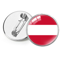 Broche rétro drapeau autrichien, épinglette, broche pays du monde, cadeau fantaisie, souvenir pour voyageurs et amoureux, cadeau pour les fans de clubs de football, personnalisable