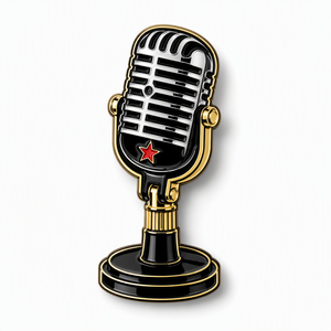 Diseño de caricatura personalizado de rapero de hip hop, esmalte de aleación de zinc, níquel negro, regalo musical, marca JHT, OEM ODM para fans - Product Image 3