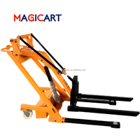 Chariot élévateur hydraulique électrique portable avec flèche articulée pour le chargement et le déchargement, petit transpalette multifonctionnel
