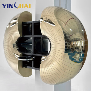 Custom Luxury Modern Home Furniture Stainless Steel Extendable <b>Wall</b>-mounted Wine <b>Display</b> <b>Cabinet</b> with Sea Urchin Design Yh-hd02 - Product Image 2