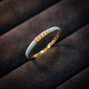 S925 14K Gold & Rhodium Plated Pink Opal Gemstone <b>Ring</b> Trendy Design Customizable Unisex OEM ODM Thailand Factory Party - Product Image 2