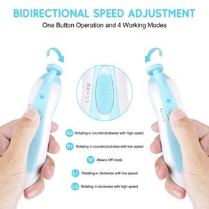 Lime à ongles électrique pour bébé, lime à ongles, kit de manucure, coupe-ongles pour les orteils et les doigts avec lumière LED pour nouveau-nés, enfants et adultes - Product Image 2