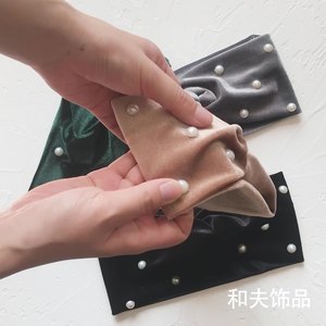 <span class=keywords><strong>Bandeau</strong></span> de cheveux croisé en velours perlé <span class=keywords><strong>bandeau</strong></span> chaud et protecteur d'<span class=keywords><strong>oreille</strong></span> <span class=keywords><strong>bandeau</strong></span> de cheveux de yoga accessoire de cheveux lavage du visage large couvre-chef pour les femmes - Product Image 5