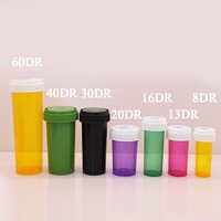 8DR 13DR 30DR bouteille de capsules de pharmacie en plastique résistant aux enfants conteneur de pilules médicales avec couvercle réversible