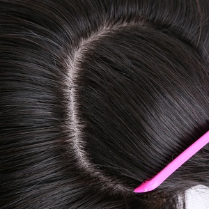 Double Drawn Human <strong>Hair</strong> Toupee for Women Top <strong>Hair</strong> <strong>Piece</strong> Natural Color <strong>Curly</strong> Virgin European Remy <strong>Hair</strong> - Product Image 2