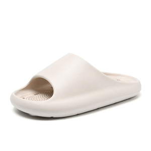 Sandalias de verano para mujer, suela gruesa, aumento de altura, EVA, transpirables, antideslizantes, zapatos de playa, color beige, talla 37 - Product Image 5