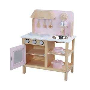 Simulation personnalisée éducatifs pour enfants gros bébé rose jeu de simulation cuisine kitchenette jouets de cuisine en bois - Product Image 2