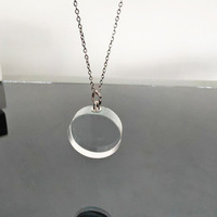 Collier en cristal K9 vierge personnalisable pour gravure laser, forme ronde, en verre, idéal pour cadeau, vente en gros à prix abordable