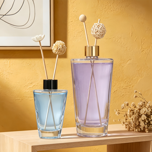 Moderna Bottiglia in Vetro a Cono Invertito Grande da 100ml 200ml 500ml per Diffusore di Aromi Fai-da-Te con <span class=keywords><strong>Bastoncini</strong></span> e Coperchio - Product Image 2