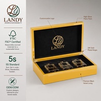 Boîte à parfum arabe en bois gravée sur mesure avec logo, finition miroir, écologique, haut de gamme, pour huile OUD, idéale pour le Moyen-Orient