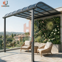 Auvent en aluminium courbé sur mesure, résistant aux UV, anti-vieillissement, résistant au vent, imperméable, pour appartements, passages, ateliers