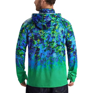 High Quality Fishing Shirts UPF50+ Polyester <b>Sunscreen</b> <b>Waterproof</b> Quick Dry UV Camisa Hoodie Performance Fishing Shirts - Product Image 5