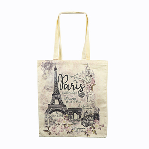 Sacs Fourre-tout En Toile Motif Tour De Paris, Style Parisien