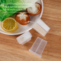 Bouteille à assaisonnements double compartiment mini, étanche à l'humidité, pour cuisine domestique, vente en gros