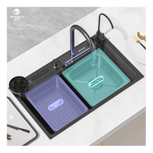 อ่างล้างจานสแตนเลสสีดำดีไซน์ใหม่สำหรับห้องครัวห้องน้ำอ่างล้างจาน - Product Image 3