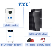 Système d'énergie solaire domestique hybride 10KW MPPT avec onduleur à onde sinusoïdale pure et batterie, livraison rapide dans le monde entier, OEM