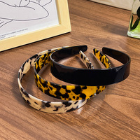 YHJ coréen léopard mode personnalisé acétate cheveux cerceau classique Simple conception large femmes bandeau anti-dérapant Vintage bandeau