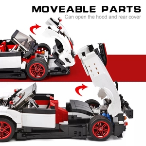 MOULD KING 13105 zona Cinque Roadster véhicule briques, Version statique créative bricolage jouets pour garçons n ° Pagani bloc de construction pour enfants - Product Image 6
