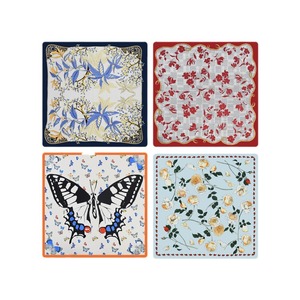 ผ้าพันคอไหมเทียมลายดอกไม้สไตล์เกาหลี ทรงสี่เหลี่ยม แฟชั่นทันสมัยและหรูหรา ขนาด 70 ซม. ลายใบไม้ ผ้าพันคอขนาดเล็กสำหรับผูกคอ - Product Image 4