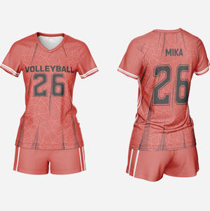 ชุดวอลเลย์บอลโพลีเอสเตอร์สแปนเด็กซ์ชุดวอลเลย์บอลดีไซน์ฟรีเสื้อวอลเลย์บอลระบายอากาศ - Product Image 2