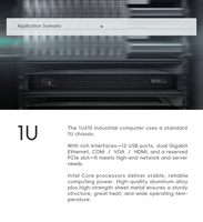 Ordinateur embarqué industriel sans ventilateur TKUN 1U610 Intel I3/I5/I7-6e génération, serveur IPC en rack, 4 Go de RAM, 128 Go de stockage, LAN*2, USB3.0*4