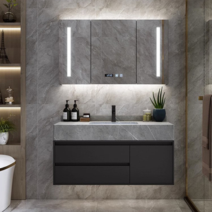 <span class=keywords><strong>Mueble</strong></span> de <span class=keywords><strong>Baño</strong></span> Moderno <span class=keywords><strong>con</strong></span> Espejo Inteligente, <span class=keywords><strong>Encimera</strong></span> de Pizarra, <span class=keywords><strong>Lavabo</strong></span> <span class=keywords><strong>y</strong></span> Gabinete Colgante de Pared - Product Image 2