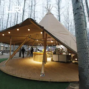 Grande barraca de madeira do pole tipos do luxo glamping para o casamento ao ar livre e eventos