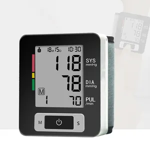 Peralatan Penguji Darah Portabel, Peralatan Penguji Darah Digital Dapat Dipakai Monitor Tekanan Darah Tipe Pergelangan Tangan Medis Sphygmomanometer