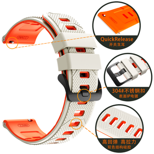 <span class=keywords><strong>Correas</strong></span> de Reloj de Silicona de 22 mm, Correa de Repuesto Deportiva de Goma Suave de Liberación Rápida para Hombre y Mujer con Hebilla de Metal - Product Image 2