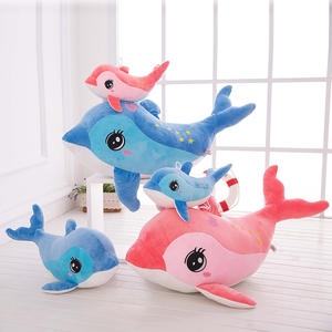 Aifei Speelgoed Groothandel Creatieve Zeven Sterren Gevlekte Dolfijn Pluche Speelgoed Roze Zee Dier Kussen <span class=keywords><strong>Aquarium</strong></span> Souvenirs Geschenken Pp Katoen - Product Image 2