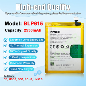 แบตเตอรี่โทรศัพท์2630mAh สำหรับ A37M A37 OPPO <span class=keywords><strong>BLP615</strong></span>แบตเตอรี่ลิเธียมของแท้ - Product Image 2