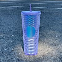 Gobelet isotherme double paroi 24oz avec strass, bouteille d'eau personnalisée avec lumière LED colorée, pour boire directement, idéal pour la rentrée scolaire