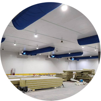 Conduite de ventilation textile ronde et semi-ronde en tissu ignifuge lavable pour ferme, atelier, entrepôt, usine, CVC