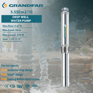Grandfar 3.5 Inch Stainless Steel Deep Well <b>Submersible</b> <b>Pump</b> 370w Multi-stage High for Agriculture Farm 3.5SEm2/10 High - Product Image 1