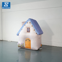 Modèle de maison gonflable simulée sur mesure de grande taille pour le marché du camping, les événements en plein air et les expositions