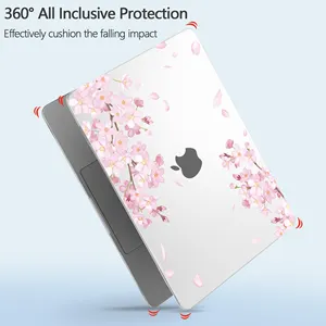 New Customized Print Pattern Crystal Matte Hard Shell Marble Case Cover For Macbook Air Pro Case M1 M2 M3 13 14 15 16 Inch Full