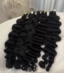Neu eingetroffen: 100 % unbehandelte Echthaarverlängerung – Indische Lockenbündel von einem einzelnen Spender, SSD <span class=keywords><strong>Carribean</strong></span> Curly Rohhaar - Product Image 6