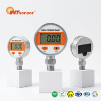 Manomètre numérique intelligent 1%FS avec écran LCD, fonction de maintien de la valeur maximale, 72,5 PSI, 5 bars, 0~500 kPa, capteur céramique, étalonnage, portable, M20