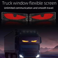 Lumière LED Flexible pour Vitre de Voiture, Affichage RVB Personnalisable, Animation Programmable, Publicité pour Camion, Logo Lumineux, Yeux d'Ange/Diable