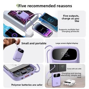 [Certificato 3C, sicuro per aerei] <span class=keywords><strong>Power</strong></span> Bank al Litio Polimero Ultra-sottile da 20.000 mAh con Ricarica Ultra-rapida da 22.5W e 4 Cavi Portatili - Product Image 3