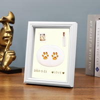 Kit Útil para Hacer Huellas de Patas de Mascotas, Juguete de Arcilla para Impresiones de Patas de Perro y Gato, Recuerdo Conmemorativo