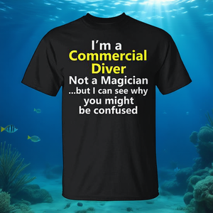 Camiseta de buceo comercial negra para hombre, talla XL, promocional - Product Image 3