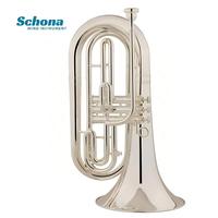 Luxury Bb Silver-plated Marching Euphonium, Professional Grade, Brass Body, Adjustable Mouthpiece