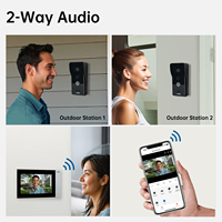 Système d'interphone vidéo de sécurité à domicile Trudian 2 Station extérieure 1 moniteur Smart 1080P maison anneau sonnette caméra interphone vidéo