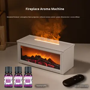 Yeni Retro Şömine Alev Nemlendirici 3D Simülasyon Aromaterapi Makinesi Ev Masaüstü 0.5L Kapasiteli Uyku Yardımcısı - Product Image 6