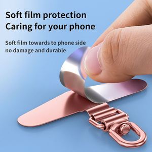 Universal Stainless Can Rotate Steel Slip D-<b>Ring</b> Mobile <b>Phone</b> Strap Lanyard Patch in Rope Shape Metal Clip <b>Phone</b> Tether Tab - Product Image 5