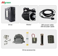 Allgreen 80st-M02430 220V 750W Motor Servo dengan Encoder 17bit Flange 80 2.39Nm 1 Fasa Motor Servo CNC 750w dengan Kit Drive