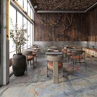 Meja Kopi Gaya Klasik Kustom dengan Permukaan Marmer Rak Supermarket Besi Elegan untuk Desain Interior