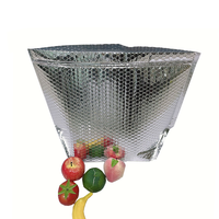 Sac d'isolation thermique jetable en papier d'aluminium doublé de glace froide pour l'expédition de fruits de mer