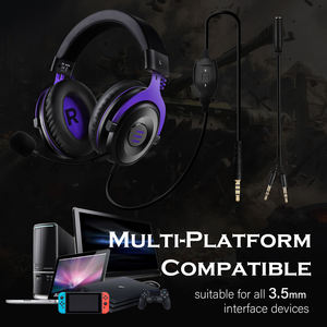 <span class=keywords><strong>Casque</strong></span> <span class=keywords><strong>filaire</strong></span> EKSA E900, <span class=keywords><strong>casque</strong></span> de jeu stéréo avec micro, PC, <span class=keywords><strong>casque</strong></span> de jeu 3,5 mm, microphone à réduction de bruit active - Product Image 6